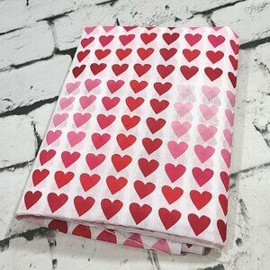 Vintage Heart Fabric Red Pink Measures 44" X 2 Yrds Valentines Love